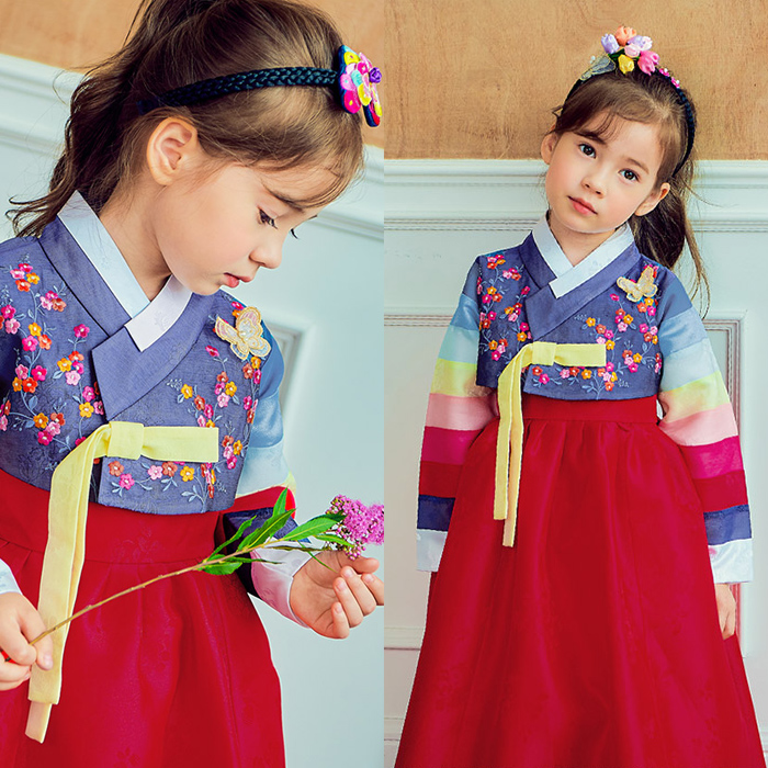 チマチョゴリ 高級化繊 桜ピンク 6点セット 韓国伝統服한복